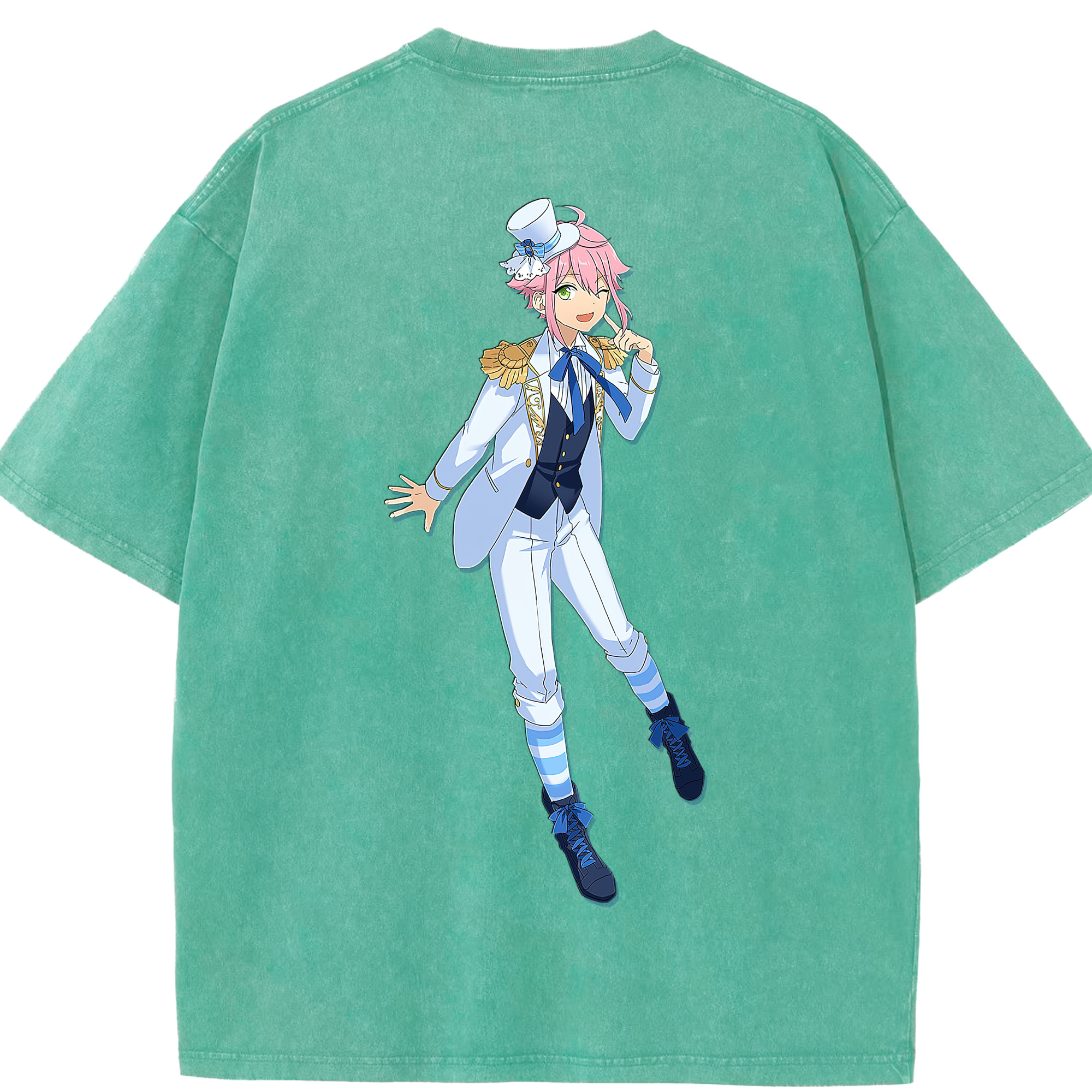 （画像用） あんさんぶるスターズ! Ensemble Stars 綿100% ヴィンテージ風 半袖Tシャツ（背面プリント）